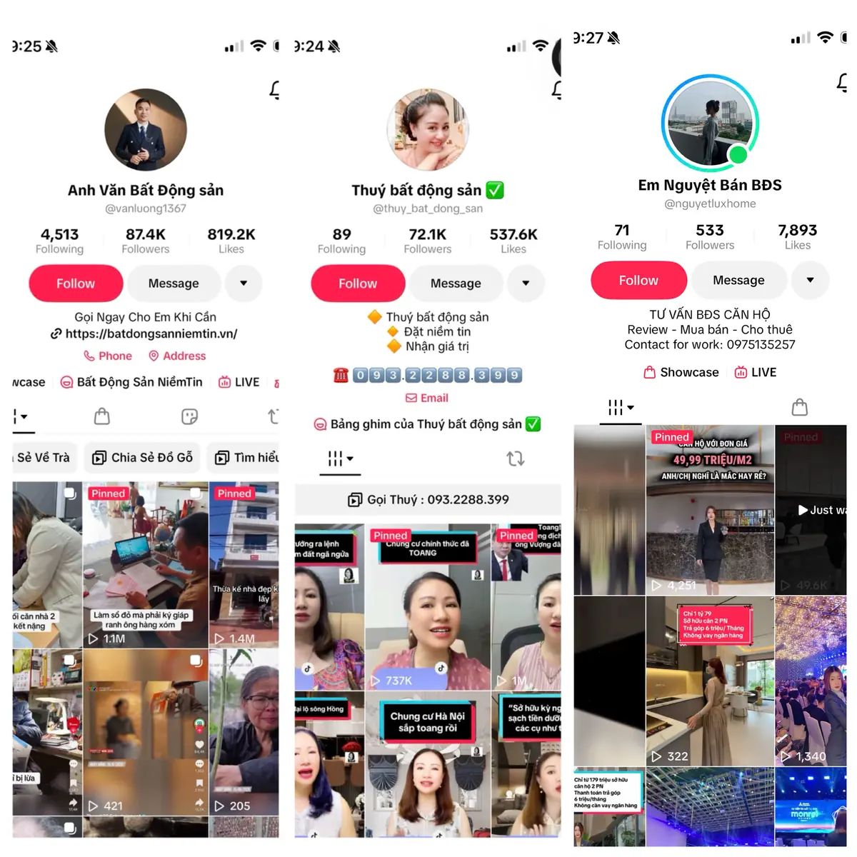 Facebook, YouTube, Instagram